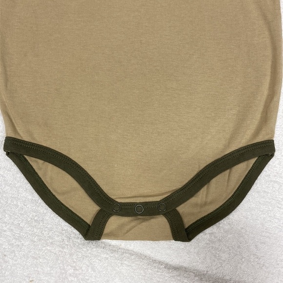 Vintage Gymboree space monkey tan olive green bodysuit short sleeve tee htf 3t - Picture 3 of 8